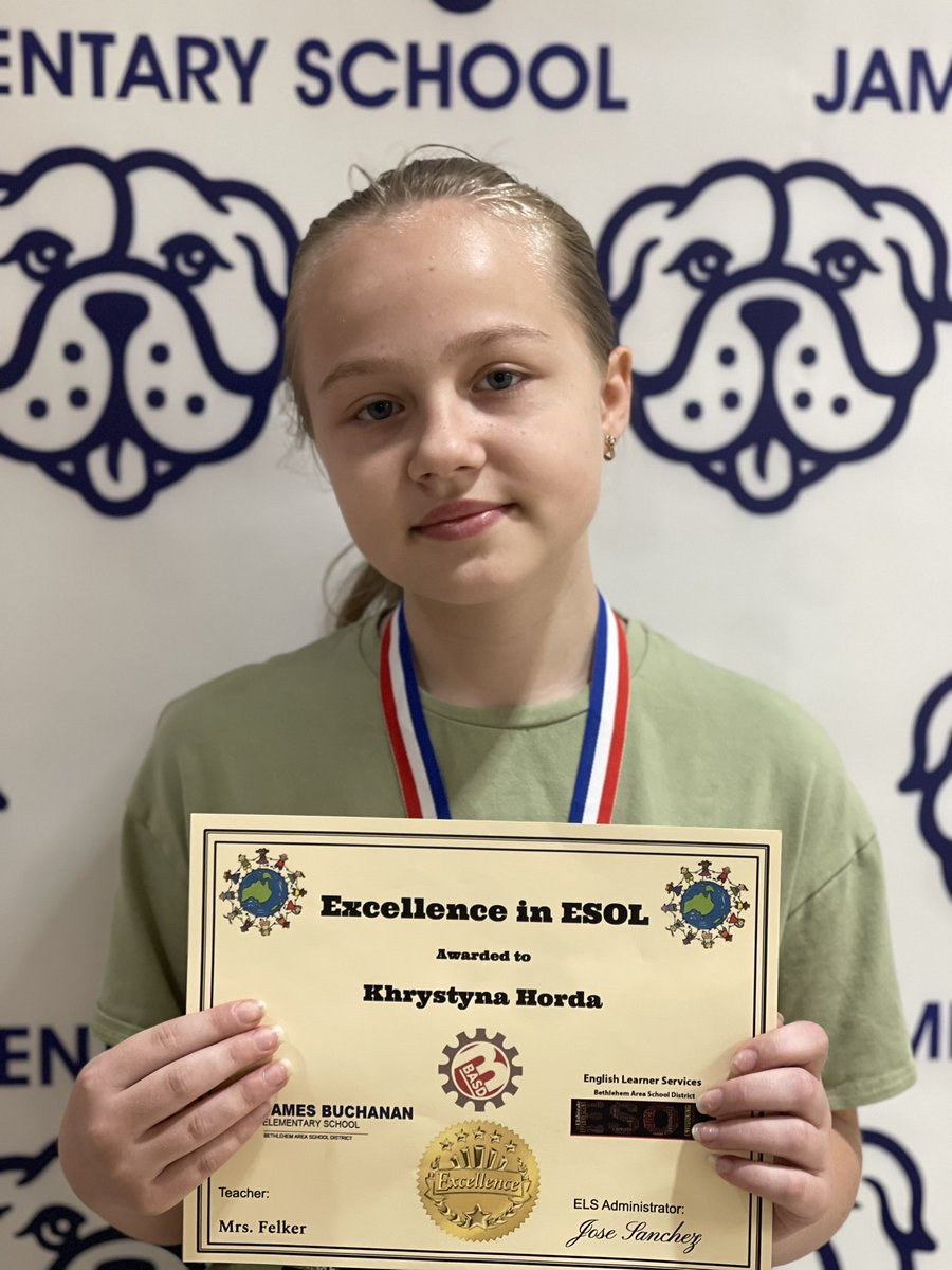 buchanan_es's tweet image. Congratulations Khrystyna! #basdproud @BethlehemAreaSD @BasdEsol @kdasilva_BASD @BuchananPta