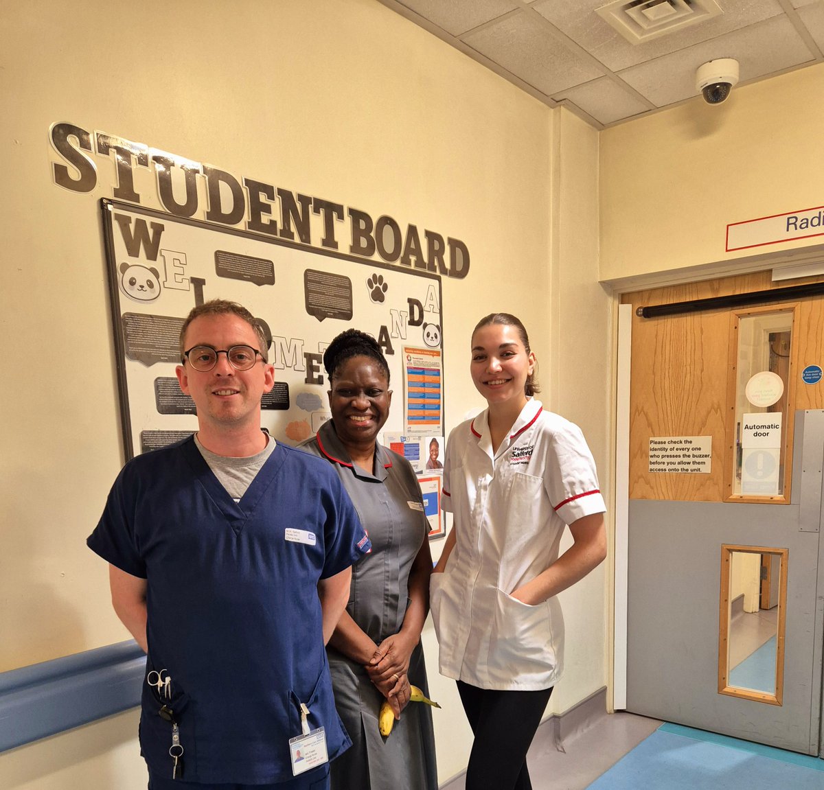 PEF visit (@JOluwasakin ) to @Panda_unit to welcome @UoS_HealthSoc international student from Finland, who states that her learning experience in this Unit, so far, has been fabulous #FutureWorkForce