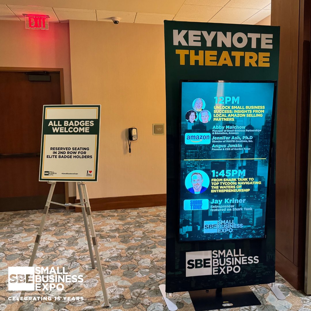 SmallBizExpos's tweet photo. The stage is set for #Boston - the doors open at 10AM and the #SmallBusinessExpo begins! There's still time to register to attend, Come join us! https://t.co/XEbzCyJaAV https://t.co/3hVVH3rfzF
