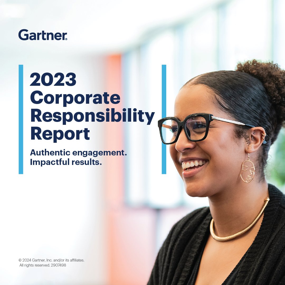Today, we published our annual Corporate Responsibility Report to provide insight into our ongoing efforts to contribute to a more sustainable world.

Read the full report here: gtnr.it/4bsQeP7

#CSR #Sustainability #LifeAtGartner #ESG #GartnerGives