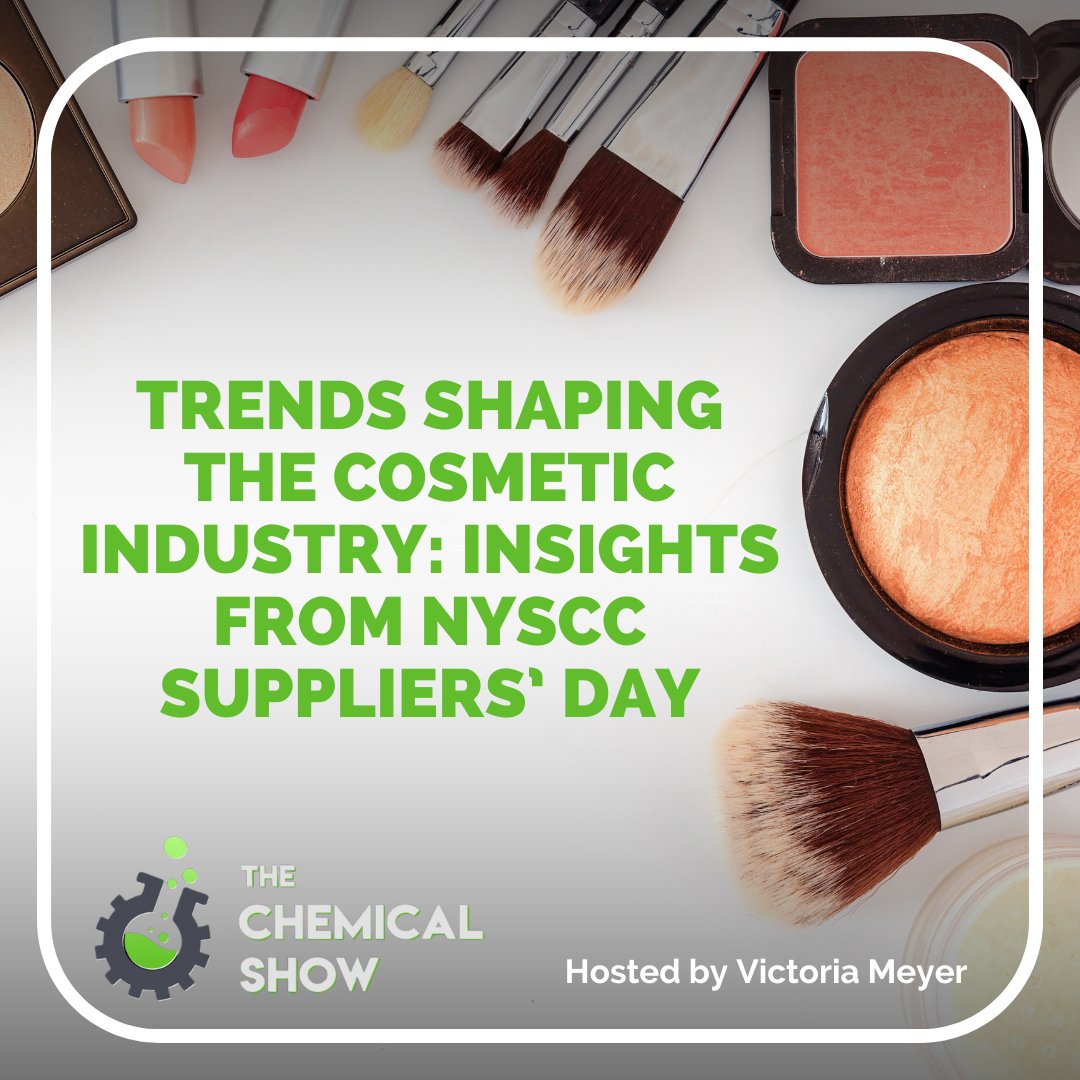 Host @VictoriaKMeyer discusses the latest trends shaping cosmetics & personal care with industry experts on #TheChemicalShow! From sustainability to AI, discover insights from leaders at Hydrosome Labs, @sct_chemical, Innova BM, @colonialchem, @join_covalo, and Integrity BioChem.