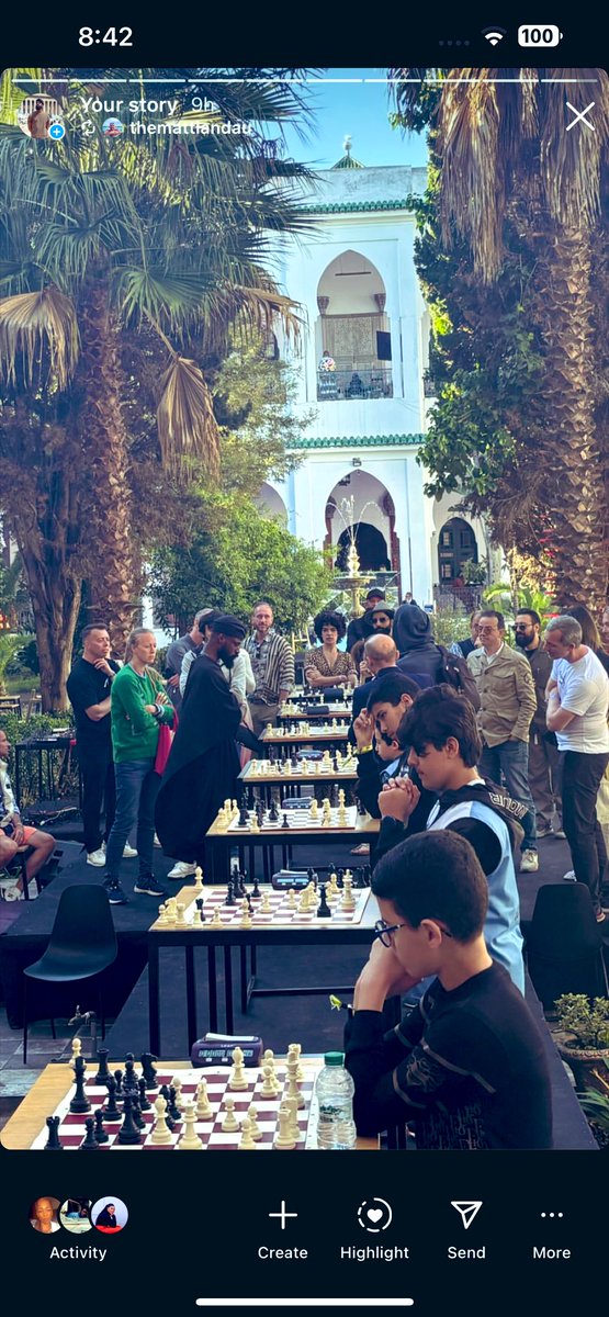 I thought I had played enough chess for the rest of the year until I was challenged to a match by some young prodigies in Tangier Morocco. managed 8 wins and escaped with two draws. No more chess for me till next year Lol