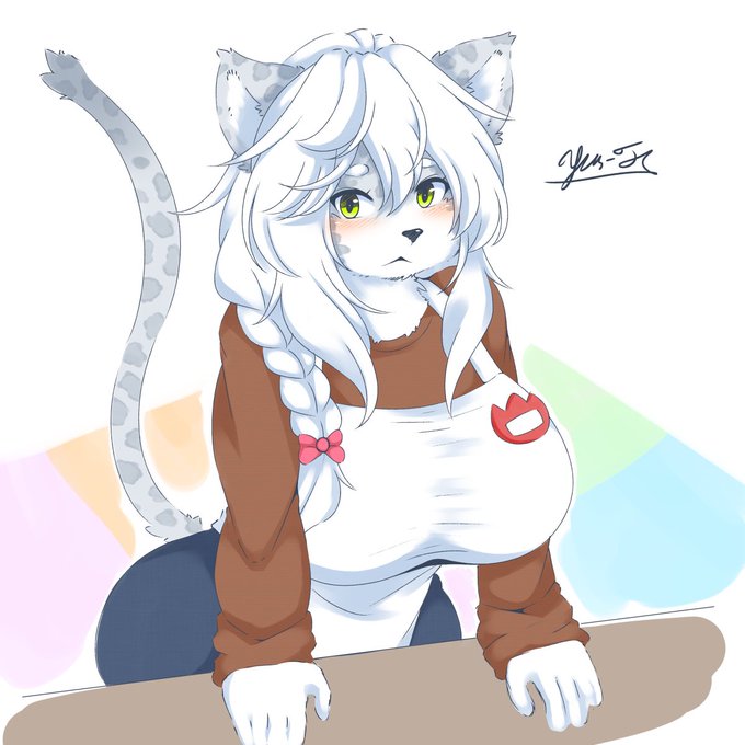 雪豹の保母さん落書き 