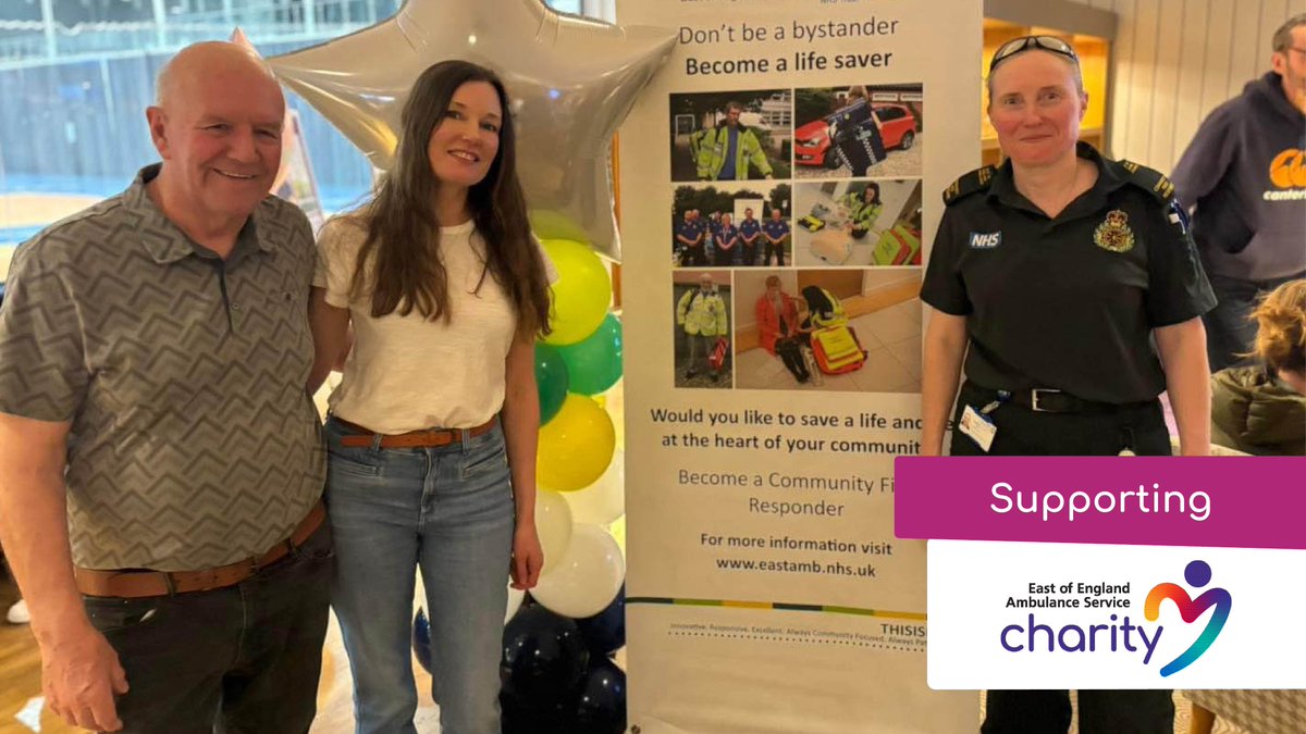 Shout out to Sue, Julia and Bill, volunteer community first responders who raised over £500 for the East of England Ambulance Service Charity at their fundraiser! 👏 The money raised means they can buy more much needed equipment for their group, Hatfield and Welwyn Responders.