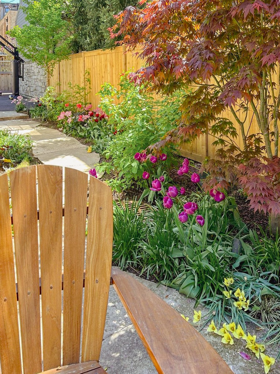 It's a lovely day to sit among the spring flowers alone with your thoughts.

(📷 TThornton)
#RPtransforms #springgarden #gardening #landscaping #spring