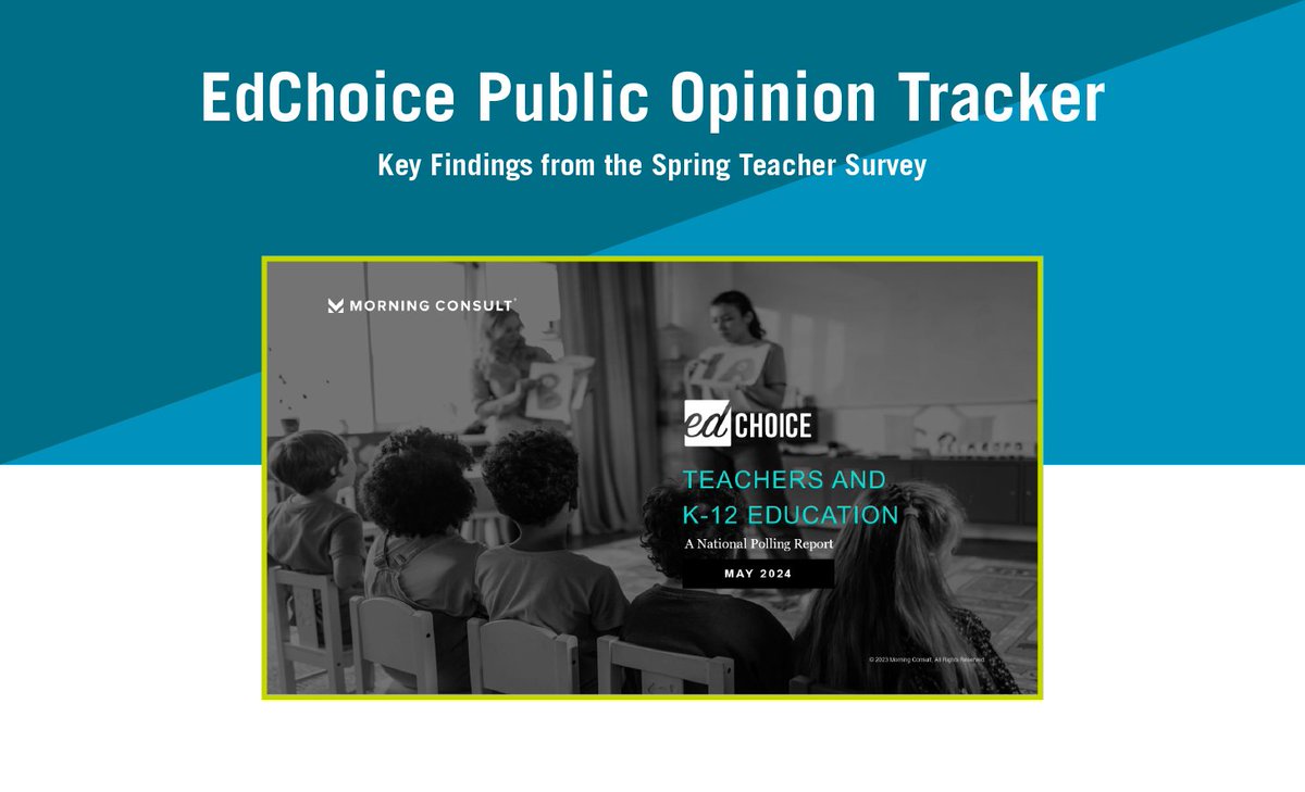 Survey Says: Survey indicates a morale crisis among educators. Other findings are related to changing curriculum laws in states and student behavior in the classroom. On a positive note, teachers still feel a sense of purpose and hopeful. Full report link: …choice.morningconsultintelligence.com/assets/288256.…