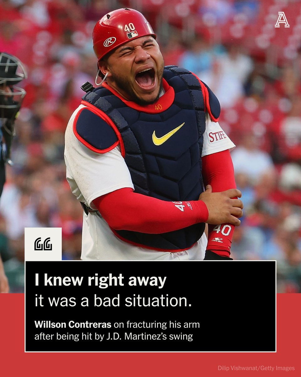For a few fleeting moments, it seemed as if the Cardinals finally caught a break. Just a few minutes later, that spark was promptly snuffed out. @katiejwoo on where St. Louis goes from here after Willson Contreras' arm fracture. theathletic.com/5478371/2024/0…
