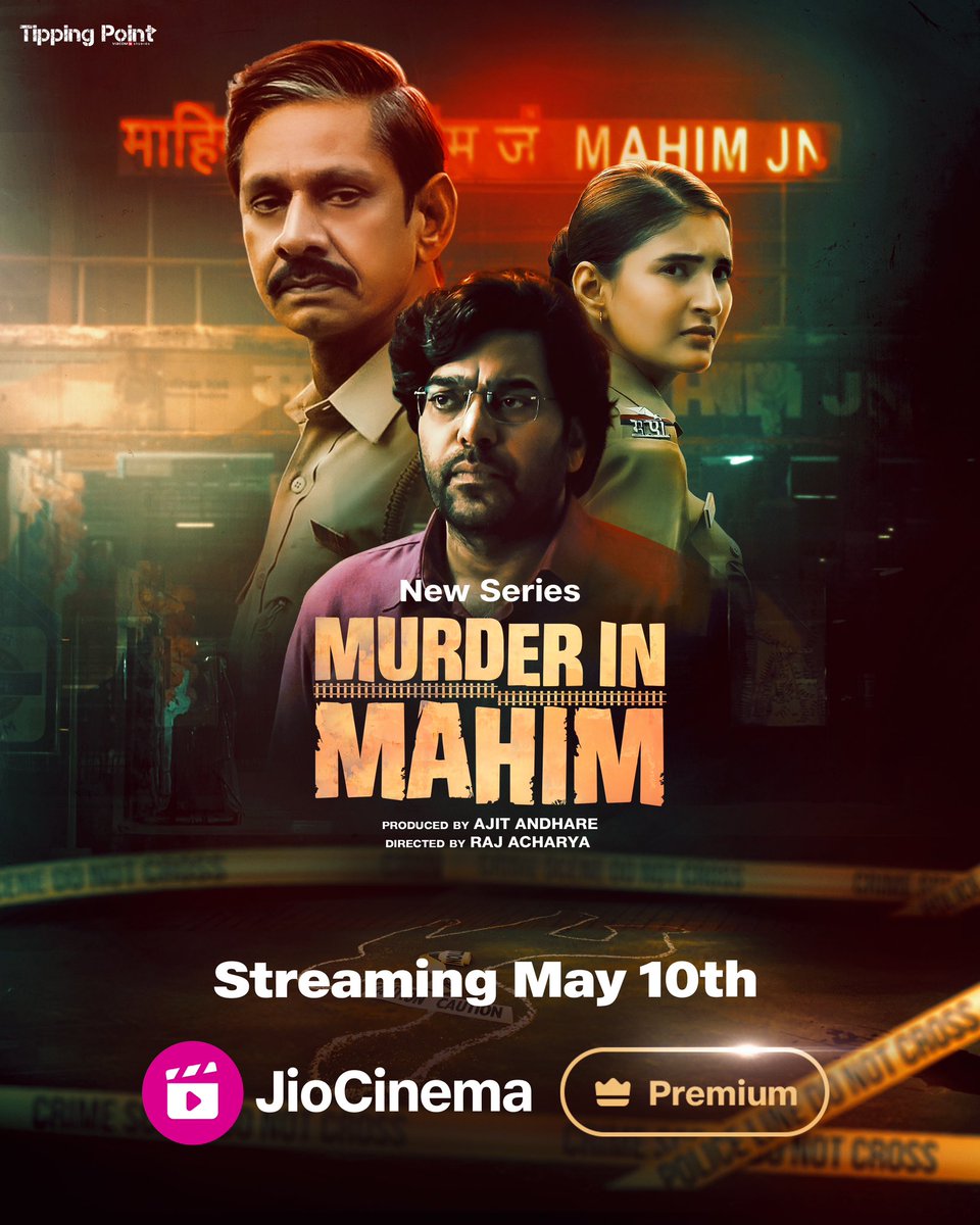 Agla station: Mahim, Murder, and Madness. Are you ready for a thrilling and spine-chilling story from the streets of Mumbai? #MurderInMahim streaming 10th May onwards, exclusively on JioCinema Premium. @JioCinema