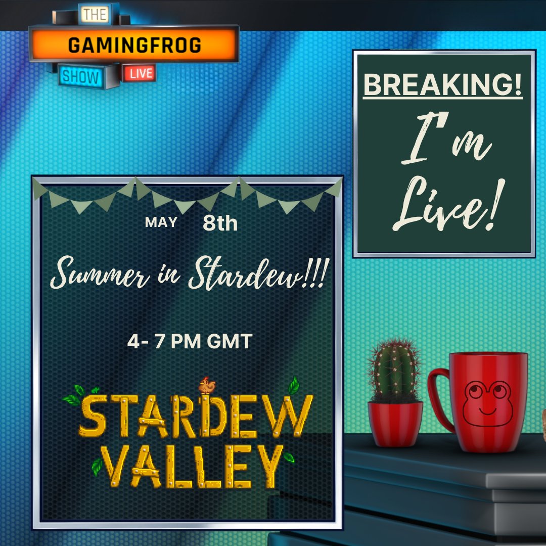 agamingfrog's tweet photo. Stardew and chill!! come and hang out in chat

https://t.co/GMJ2c34pyk

#smallstreamer #PNGtubers #Vtuber #StardewValley https://t.co/aCiCAJKUwN