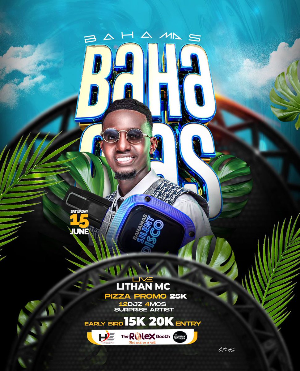 Let's gather and have an amazing night on the 15th of June @TheHeat2010 'Bahamas for #BahamasSilentDisco. Don't miss partying with @Lithan_Mc1 🔥. This is a must attend 👌