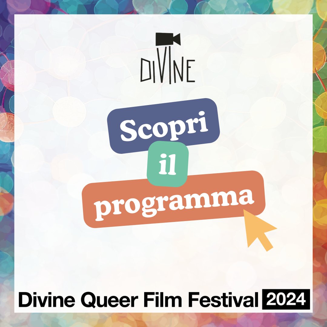 🎥 È finalmente arrivato il momento che stavamo aspettando! 🌈

🎊Il programma completo del Divine Queer Film Festival è disponibile!
Sfoglia la selezione di film, eventi speciali e tanto altro sul nostro sito ufficiale!

💫 Il link diretto si trova qui 👇
divinequeer.it/programma-2024/