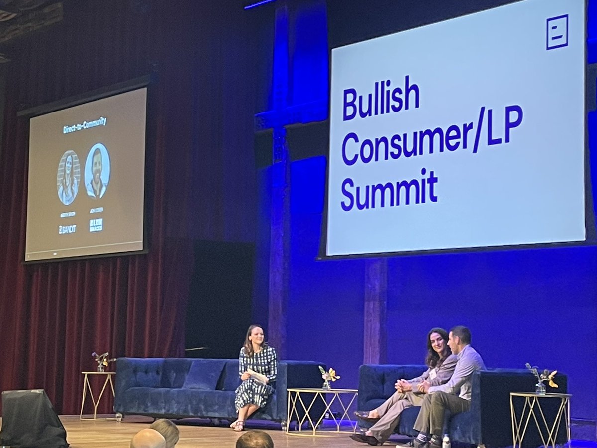 “Community is key to our product. We had a group come in before we started sketching.” “Kids are extremely online, but they go to YouTube to be inspired to play offline, too.” 🔥 insights on direct-to-community at the @bebullish Consumer Summit (with 👸🏻 moderator @N_Sportelli)