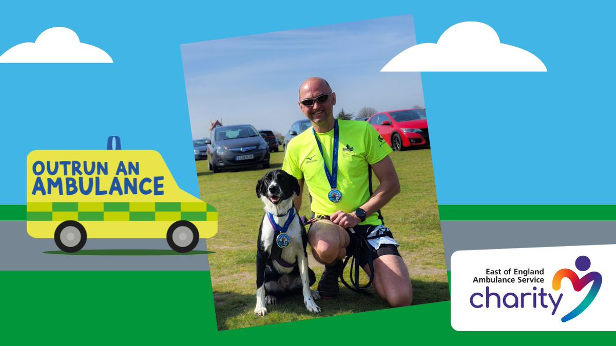 Meet the dream team, Simon and his dog Hera who have completed the Outrun an Ambulance challenge! 🏅 They have run 102 miles and raised a staggering £400 for our charity! 👏 If you’d like to celebrate their achievement, you can still donate 👉justgiving.com/page/simon-tav…