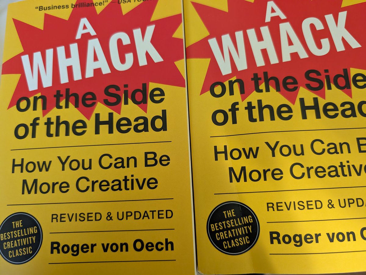 I get more excited for really old books than new books these days, but in this case I will make an exception. One to read and keep, one as a gift for a wise fool (you need to read the book to understand the compliment). #whack @RogervonOech