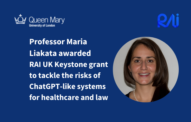 Professor @xrysoflhs awarded £4.38m @responsibleaiuk grant to tackle the risks of #AI like #ChatGPT in healthcare & law! @QMUL & @QMEECS ensuring responsible AI for a better future qmul.ac.uk/media/news/202…