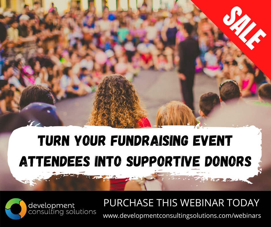 Turn Your Fundraising Event Attendees Into Supportive Donors

Purchase this webinar today: developmentconsultingsolutions.com/webinars

#coaching #nonprofit #fundraising #fundraisingideas #charityfundraiser