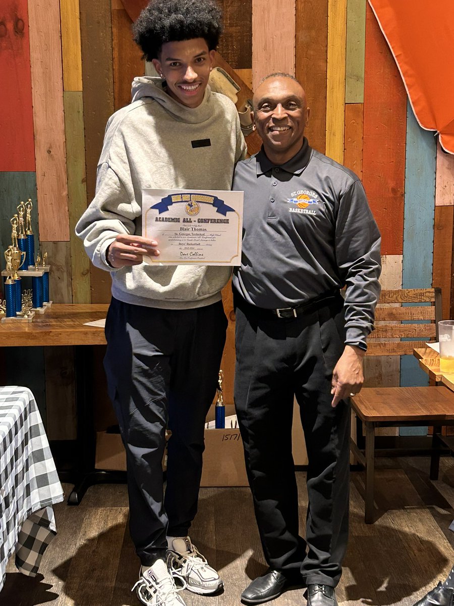 Scholar Athletes! Congrats St. Georges Boys Basketball players  on earning Academic All Conference! Kionne Lang, Joshua Obiora, Jaeden Bull, Blair Thomas, Jase Munson