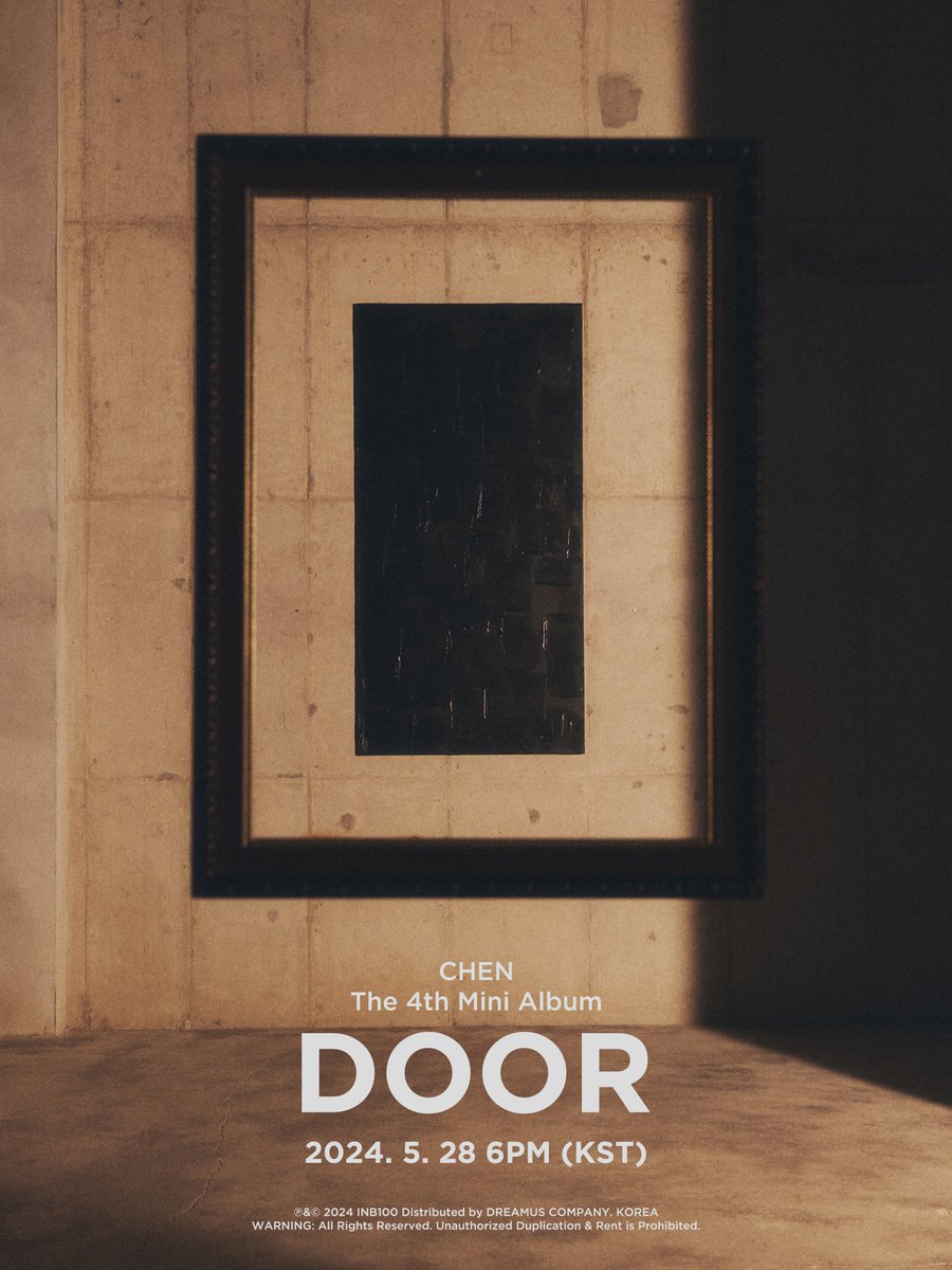 CHEN The 4th Mini Album 'DOOR' Mood Poster # 1 Blank #첸 #CHEN #DOOR