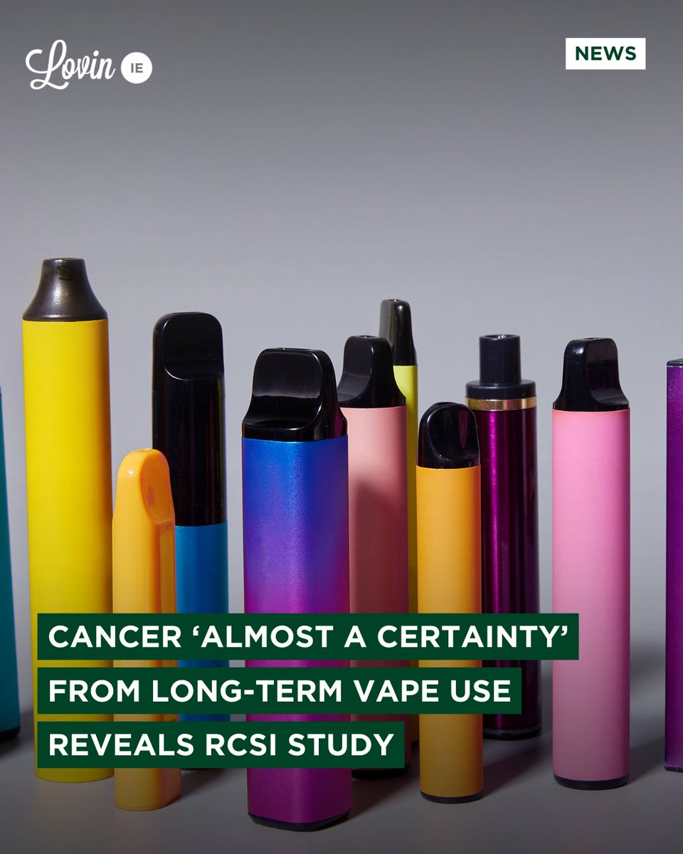 Cancer and cardiovascular problems are ‘almost a certainty’ from long-term exposure to vapes, reveals new research from the Royal College of Surgeons in Dublin (RCSI). ⁠ ⁠ Dr.Dónal O’Shea, Professor of Chemistry at RCSI, has said that the study of flavoured vapes found very…