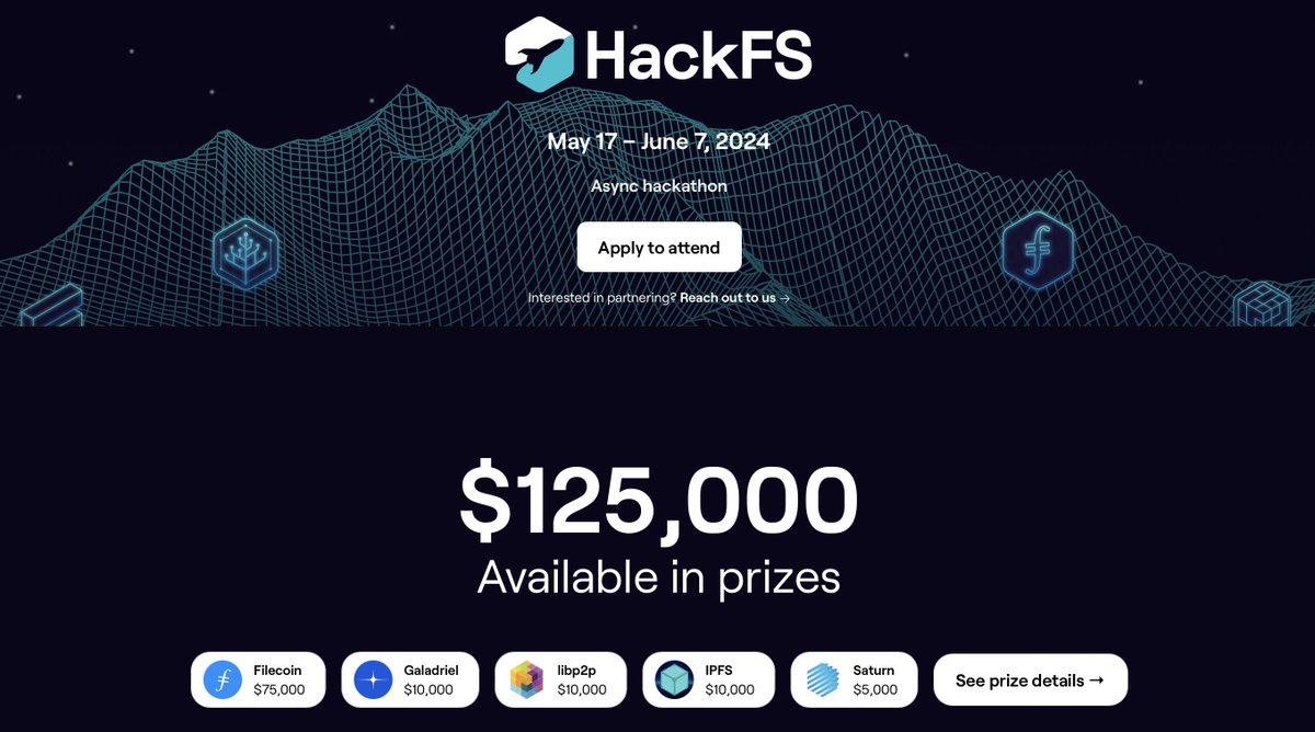 Intrigued by #HackFS but aren't sure where to begin? Check out the @ethglobal HackFS Info Center for all you need to succeed before the hackathon begins: 1️⃣ Confirm your spot 2️⃣ Connect to Discord to chat with fellow hackers 3️⃣ Join or create a team ⤵️ ethglobal.com/events/hackfs2…