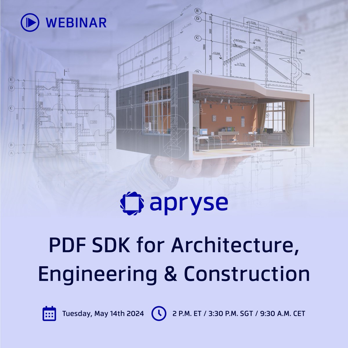 🚧 🏗 #AEC Webinar Alert! 🚧 🏗

On Tuesday, May 14th at 2 P.M. ET / 3:30 P.M. SGT / 9:30 A.M. CET, learn how #document SDKs are empowering the #architecture, #construction, and #engineering industry to face some of its biggest challenges in the workforce: brnw.ch/21wJA72