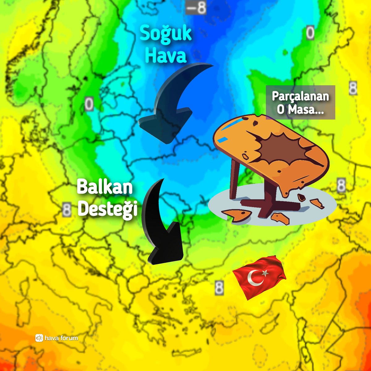 Geliyorrrrr. O geliyorrr! Afrika'nın olduğu masaya yumruğunu vurup, masayı paramparça eden ve Afrika'yı hızla masadan kaldıran Balkanlar geliyor. Balkanlar, cuma ve özellikle cumartesi başta İstanbul olmak üzere birçok şehirde sonbahar havası yaşatacak. Cumartesi İstanbul 14°!