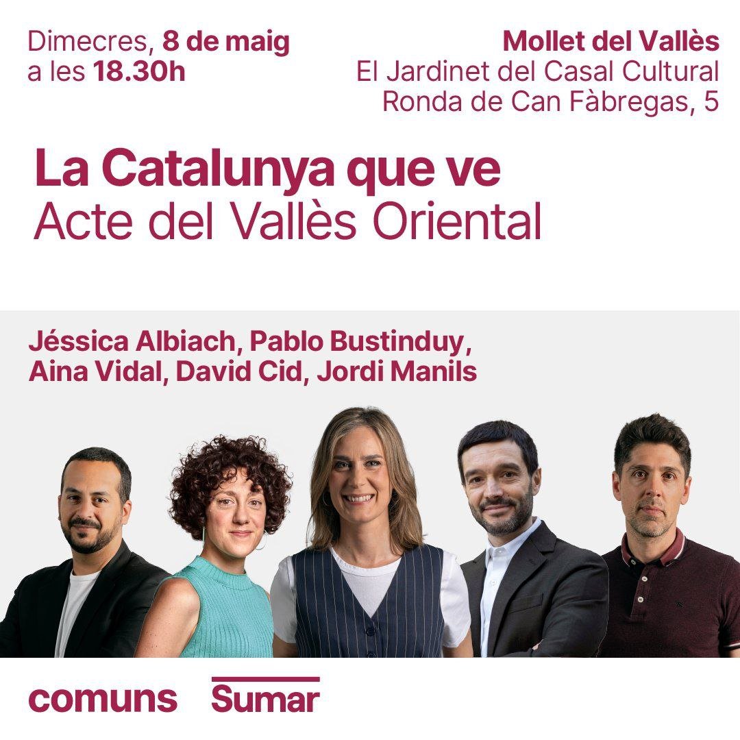 Ens veiem aquesta tarda a #Mollet!