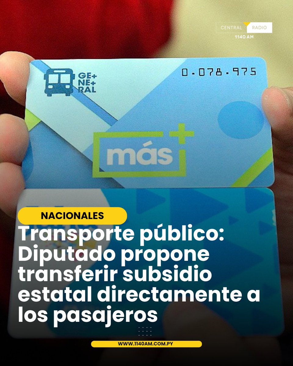 #ProyectoDeLey 🚌 | El diputado del PLRA, Adrián 'Billy' Vaesken, propone un proyecto de ley para mejorar el transporte público en Asunción y su área metropolitana. 

#1140AM📻