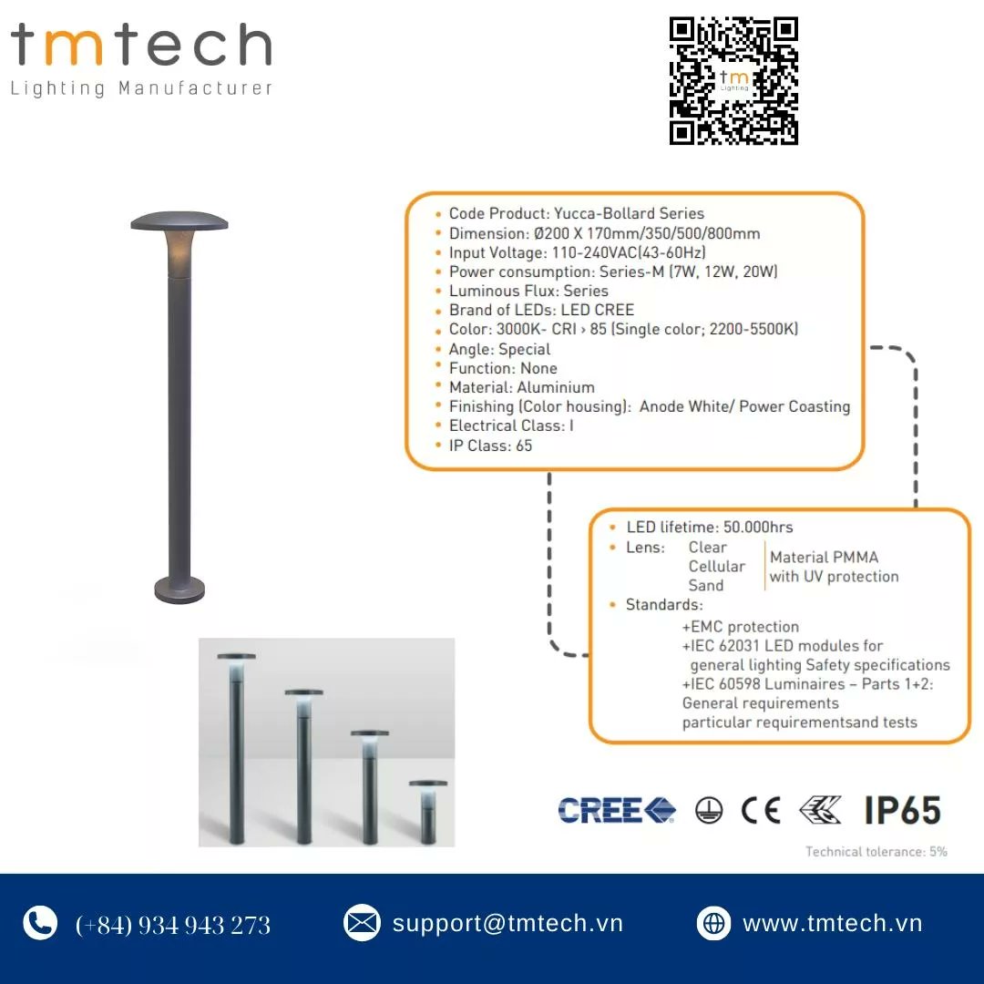 💧 Diverse in design, suitable for any space: Explore TMTECH's Yucca-Bollard Series Collection💧
👉Discover more: tmtech.vn/products/bolla…

📞 Whatsapp: (+84) 934 943 273
📩 Email: vanhieu@tmtech.vn

#tmtech #tmtechvietnam #tmtechlighting #tmtechmanufacturer #tmtechlamp