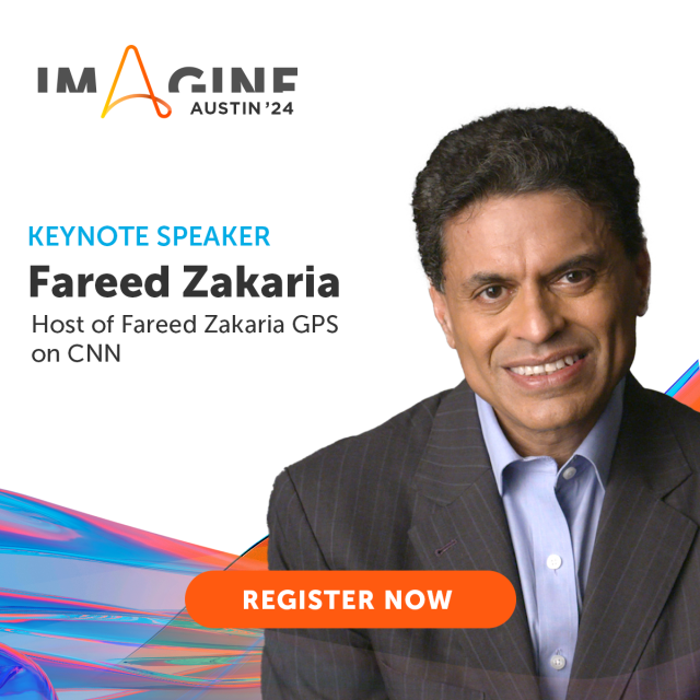 Fantastic to see Fareed Zakaria as part of the line up for Imagine this year in Austin, looking forward to hearing his insights on #AI! #AAImagine bit.ly/44yaZqe