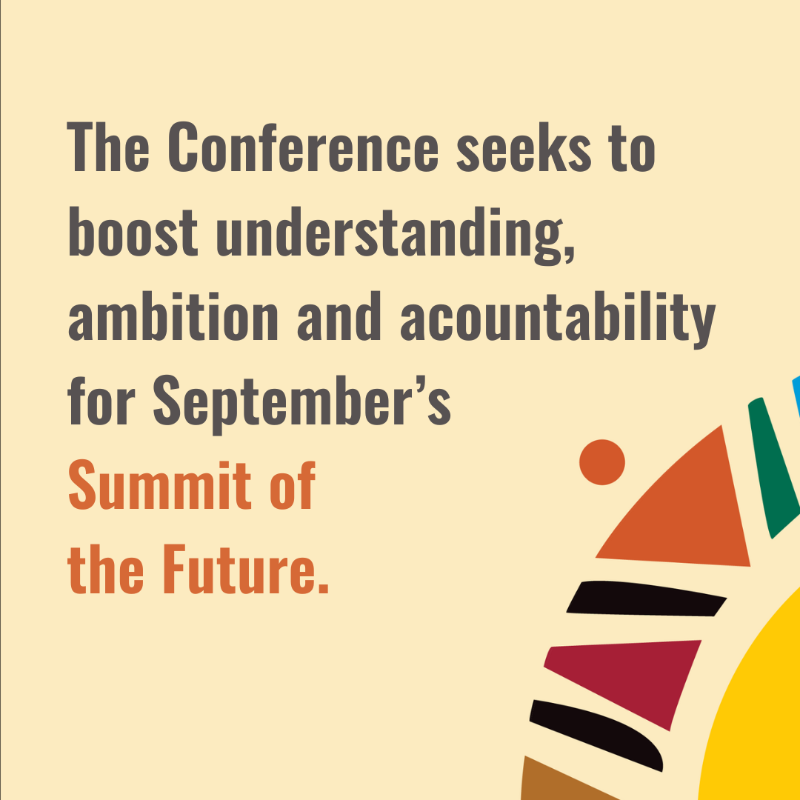 UN's tweet photo. To solve today's global challenges, we need solutions &amp; approaches from all sectors of society.

This week’s UN Civil Society Conference in Nairobi, Kenya, seeks to boost ambition &amp; accountability for September’s Summit of the Future.

Use #2024UNCSC to join the conversation.