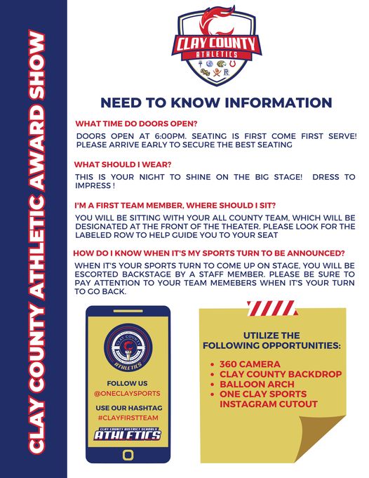 Know before you go! Please read below for more information on the 2024 All County Awards Show! You must have your ticket upon entry to event! #HorsePower