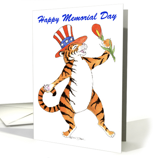 Happy Memorial Day Tiger card (928967) greetingcarduniverse.com/holiday-cards/… 
#MemorialDay #greetingcards #tiger