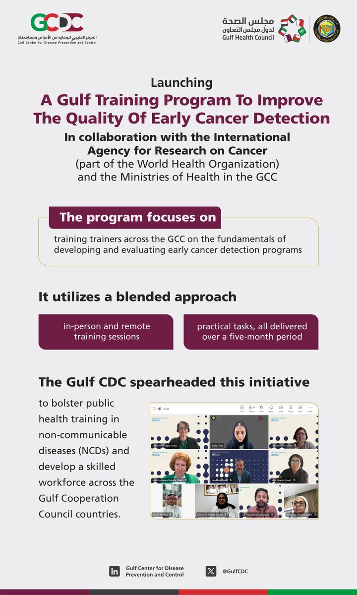 To strengthen regional public health training in non-communicable diseases (NCDs) and build capacity for effective cancer screening, a new Gulf Training Program has been launched to improve early cancer detection، in collaboration between the International Agency for Research on…