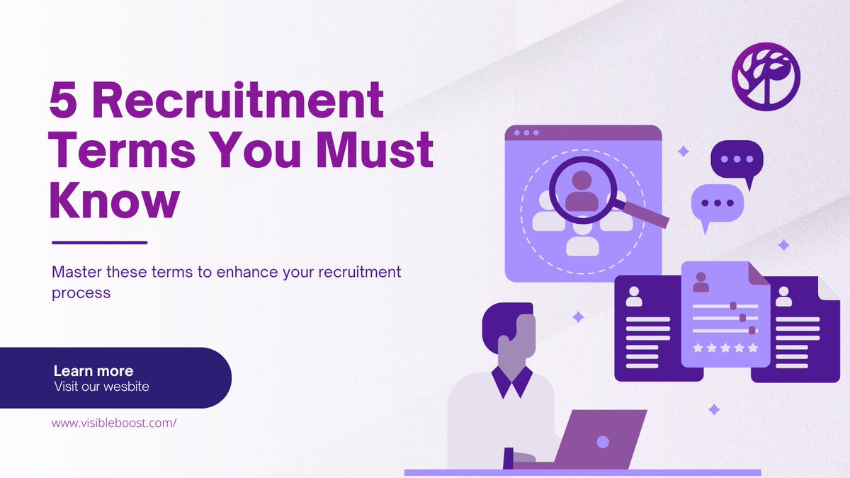 Here are 5 must-know terms to elevate your recruitment game:

1️⃣ ATS (Applicant Tracking System)
2️⃣ Passive Candidate
3️⃣ Candidate Experience
4️⃣ Boolean Search
5️⃣ Employer Branding

Visit our LinkedIn learn more!

#RecruitmentTips #HRInsights #CareerDevelopment