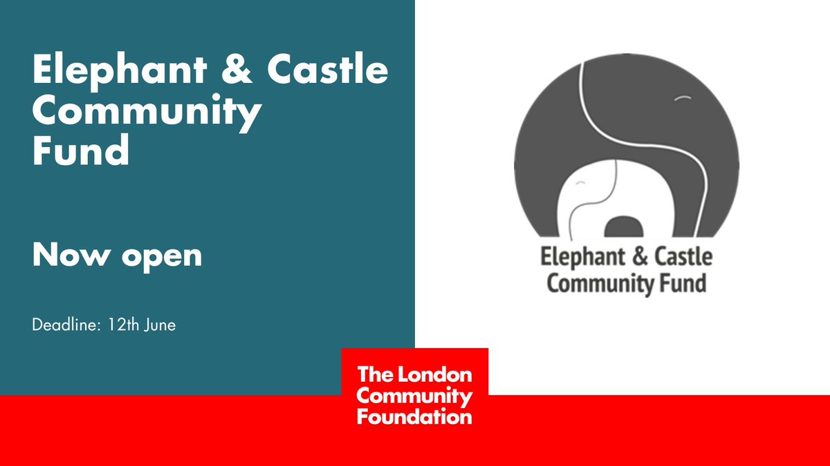 🚨 New funding alert! The latest round of the Elephant & Castle Community Fund is now open for applications. Grants of £3k - £12k are available to community organisations in the Elephant & Castle Opportunity Area. 👉 Apply by 12 noon on 12th June here: londoncf.org.uk/grants/elephan…