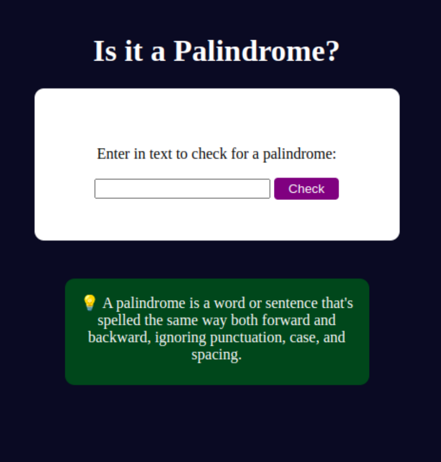 Build a Palindrome Checker freeCodeCamp Project youtu.be/oFP8956fQxE?si…