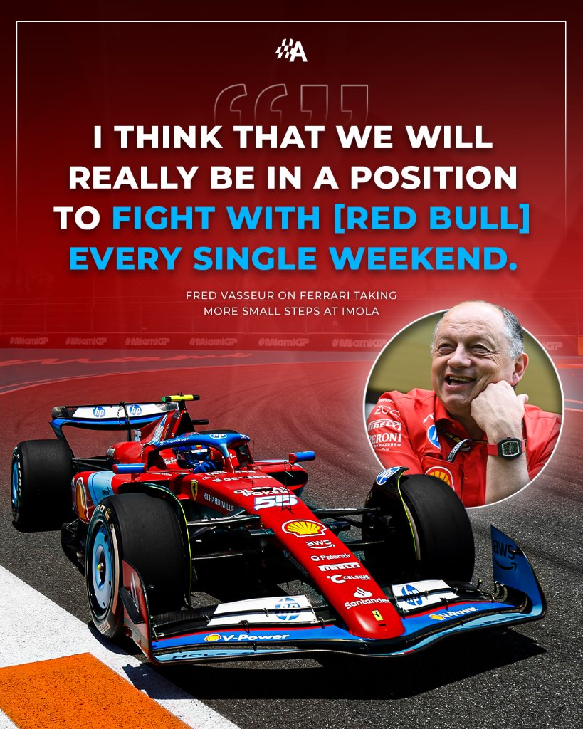 Fred Vasseur is confident Ferrari's incoming upgrades for Imola will enable the team to take the fight to Red Bull every weekend 🥊 Will the Scuderia take a first #F1 home victory in front of the Tifosi since Italy 2019? 🤔