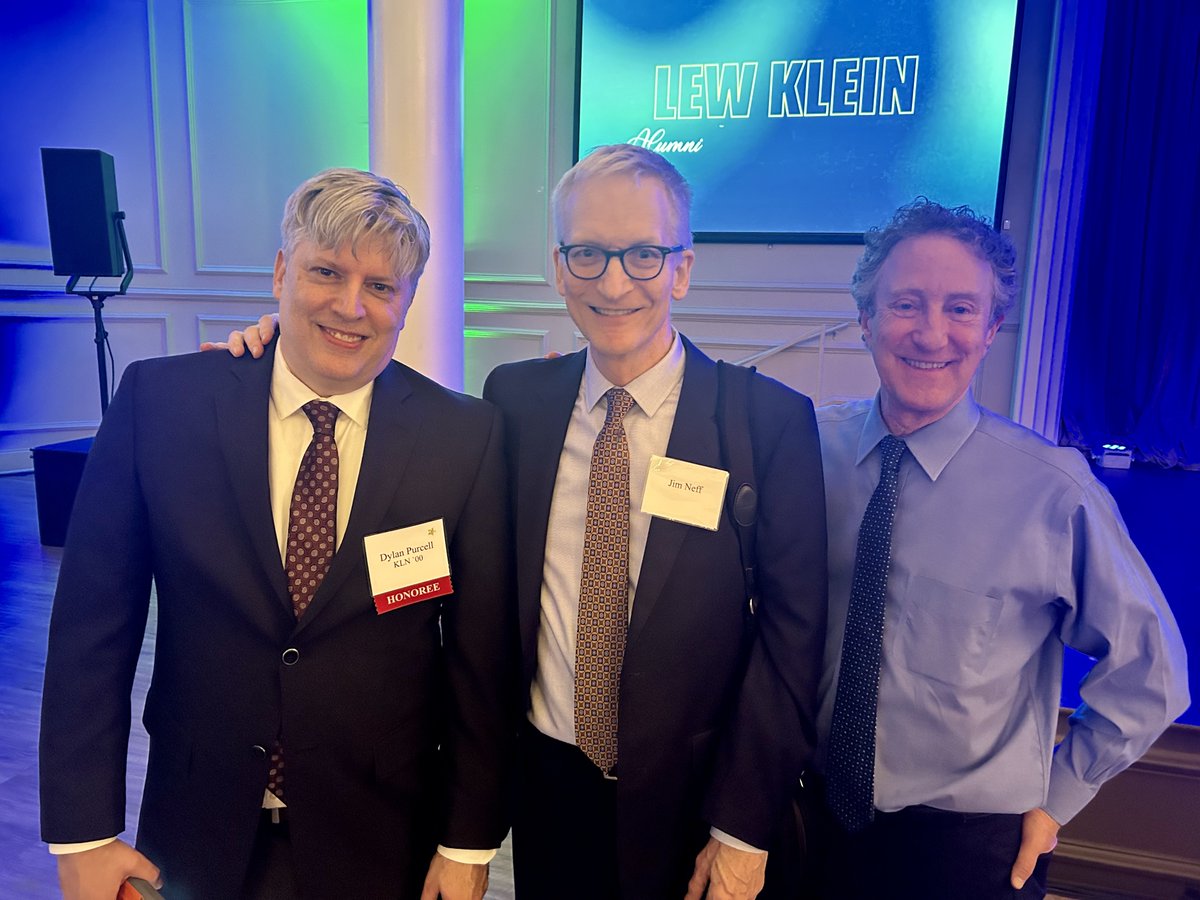 A brag about my @PhillyInquirer colleague/friend/data journalist extraordinaire @dylancpurcell, who won a Lew Klein Excellence in the Media award from our alma mater @TUKleinCollege. Super proud of Dylan, shown w/editor Jim Neff & Jim Friedlich of the @lenfestinst #LKAM24