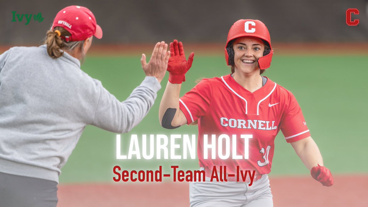 Sophomore Lauren Holt earned second-team honors for the second year in a row. She drove in multiple runs in 11 games and became the first Cornell player since 2010 -- and one of nine in program history -- to drive in 40 or more runs in a season.