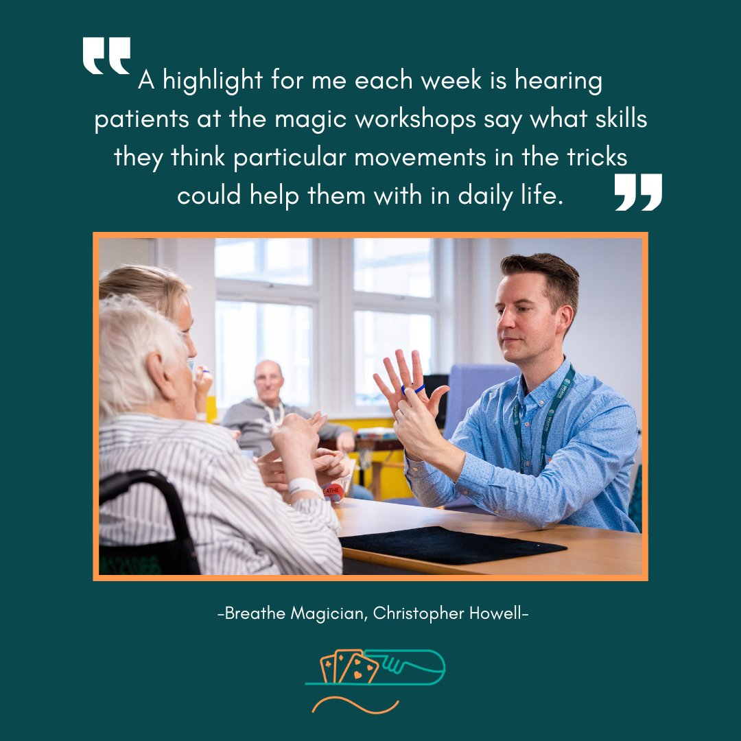 It's #feedbackfriday!✨Breathe Magician @magichristopher who has been facilitating our most recent Breathe Magic for Rehab sessions, shares how meaningful it is to hear how magic can make a positive difference to and be applied in participant's daily lives. #StrokeAwarenessMonth