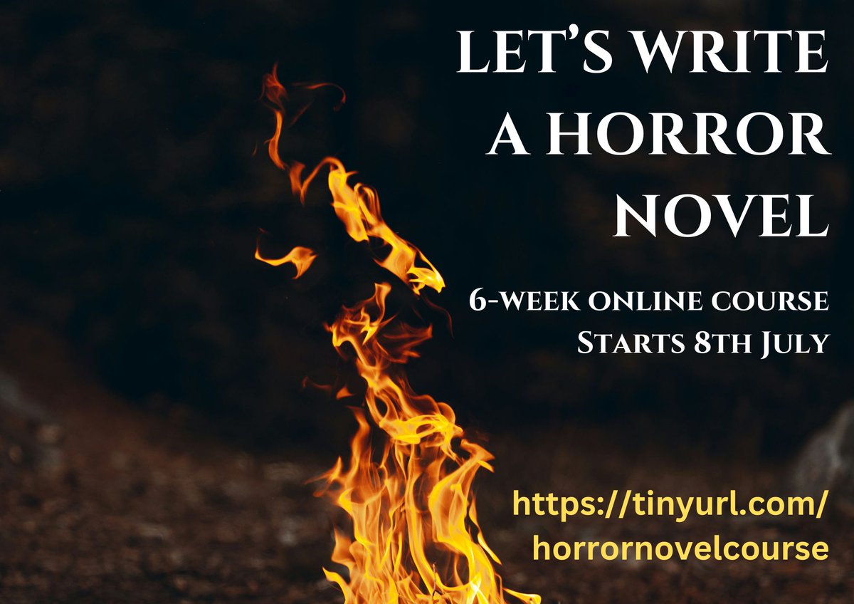 If you're looking to get a horror novel written in 2024, then @CharHorrorFan has just the course for you this July! eventbrite.co.uk/e/lets-write-a… #horror #horrorfiction #horrorwriting #horrorcourse #horrorcourses
