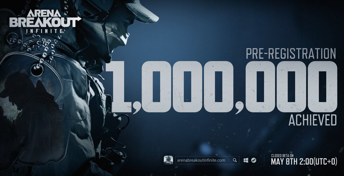 🎉We've blasted past 1 MILLION pre-registrations for #ArenaBreakoutInfinite!  
🔛We're live with our beta, and thanks to your feedback, we're not stopping there.
🔑As beta testing kicks off today, we acknowledged your key requests. 
So here's more exciting news: We're partnering