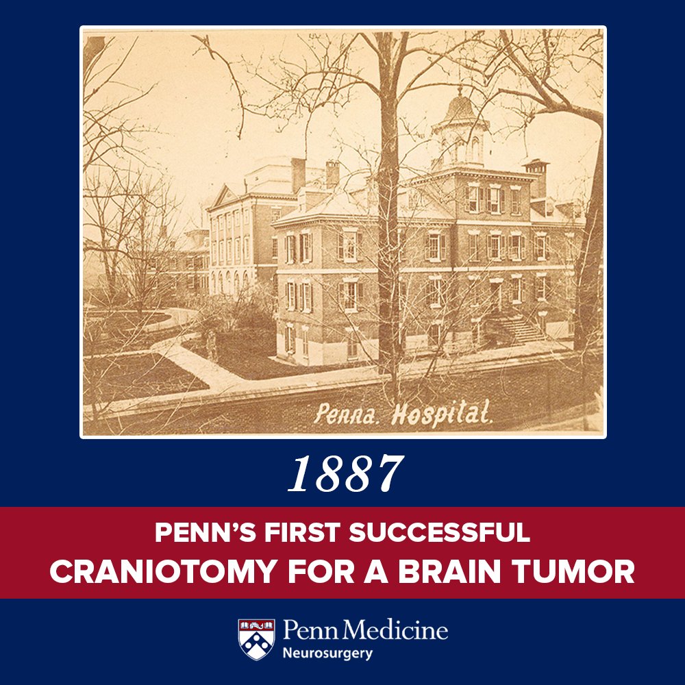 Did you know our first successful craniotomy to treat a #braintumor was performed 137 years ago? 🧠