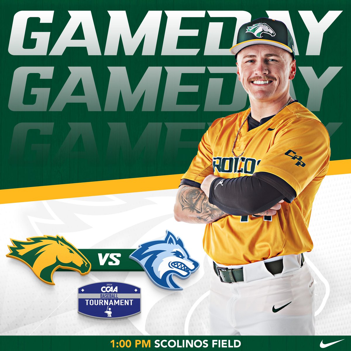 For the first time in 39 years, playoff baseball will be played at Scolinos Field TODAY! Come out and support your Broncos in the opening game of the CCAA Tournament at 1:00 🙌 📍: Scolinos Field 🖥️: ccaanetwork.com/cpp/ 📊: broncoathletics.com/sidearmstats/b… 🎟️: goccaa.org/sports/2021/9/…