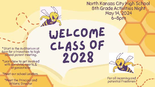 We can't wait to welcome the Class of 2028 during 8th grade activities night on May 14!