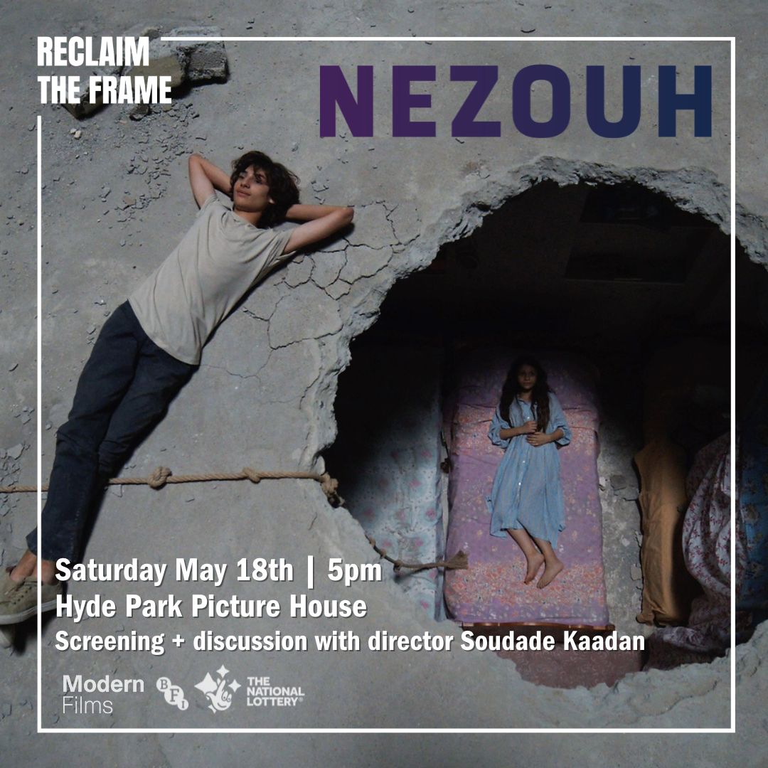 “The sky is full of stars. The grenades can’t destroy them” 

We're heading to #Leeds to #ReclaimTheFrame with Soudade Kaadan's award-winning magical realist drama, NEZOUH + Director Q&A 👨‍👩‍👧

📅@HydeParkPH 18 May 
🎟️bit.ly/Nezouh-RTF