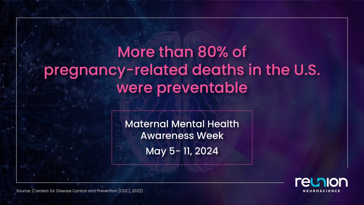 Mental health conditions are the leading underlying cause of pregnancy-related death. In our mission to address the worldwide mental health crisis, we're advancing RE104 for underserved #mentalhealth disorders, beginning with #postpartumdepression. #MaternalMentalHealth