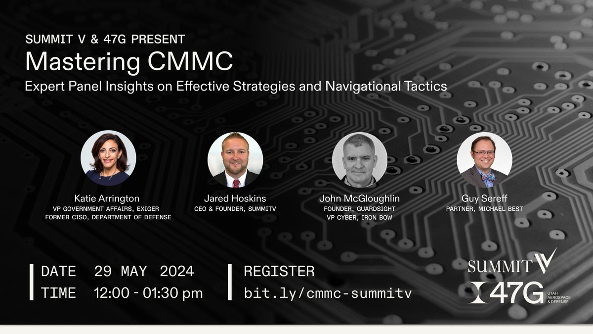 Panel at 47G Headquarters Mastering CMMC Event with Summit V hubs.la/Q02wx04T0