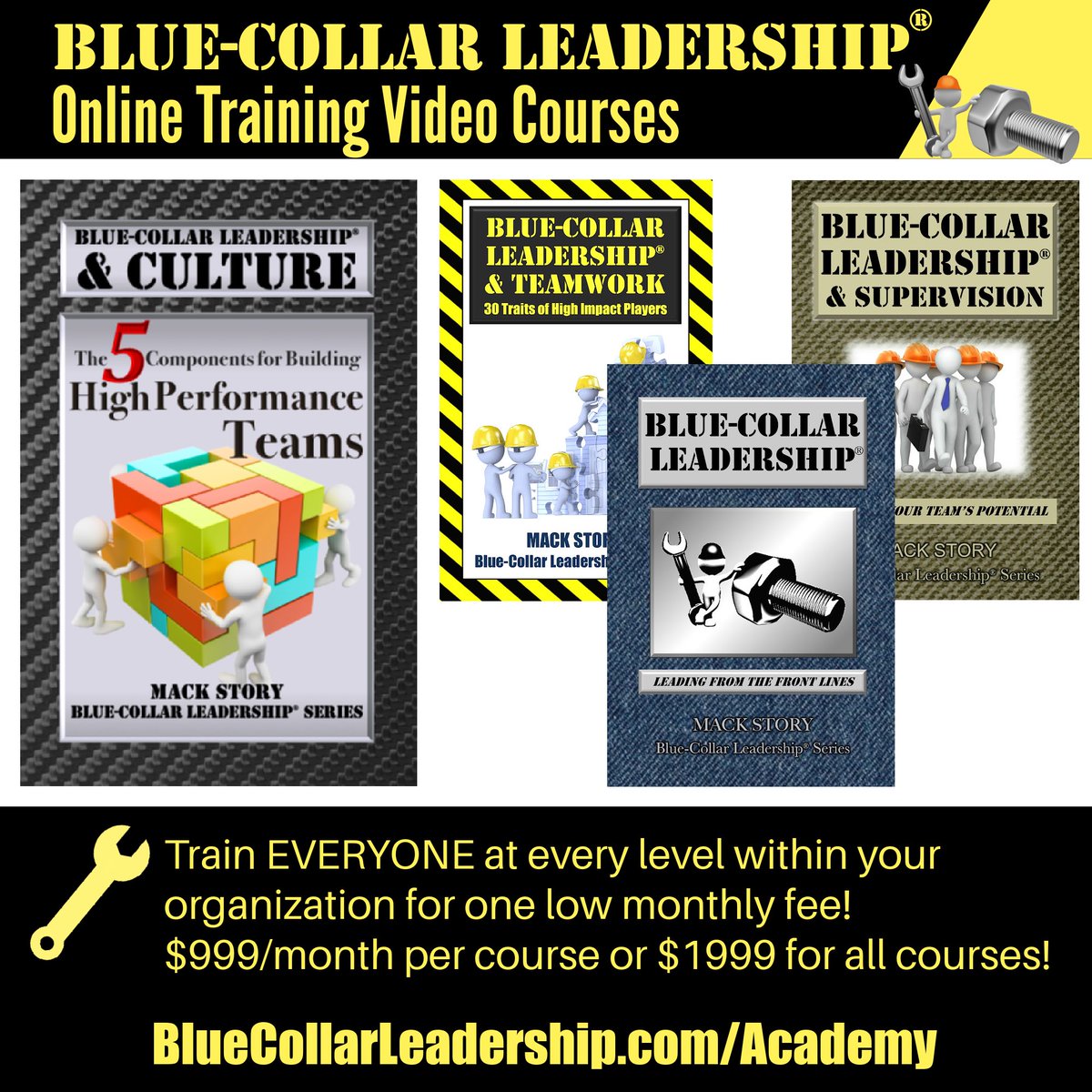 Check out our lineup of online video workforce and leadership development training courses (6 courses; 7.5 hours each) at: BlueCollarLeadership.com/Academy

#workforcedevelopment #leadershipdevelopment #organizationaldevelopment #talentdevelopment #skilledtrades #constructionindustry…